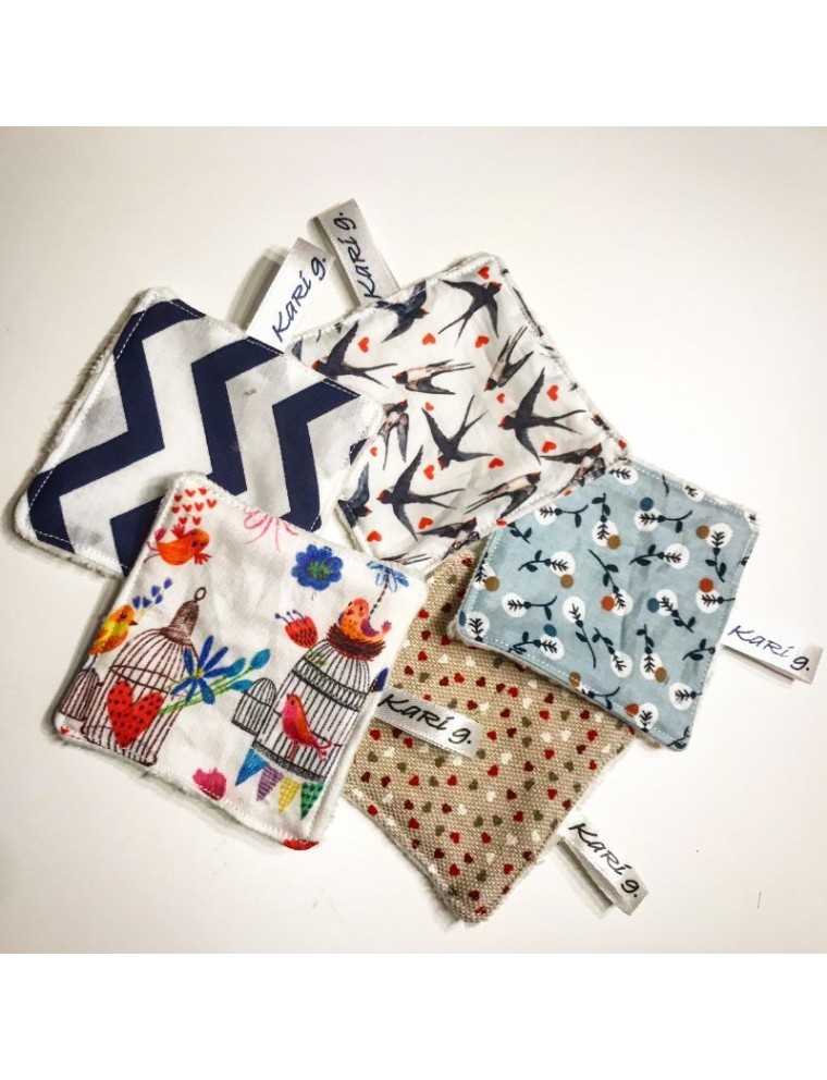 Lote de 5 Toalhetes reutilizáveis