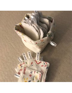 Lote 5 toalhetes + Cesto impermeável