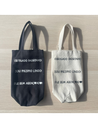Mala de mão para garrafa com personalização