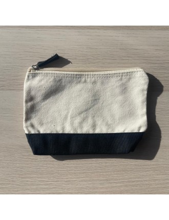 Bolsa- Bicolor (preto + bege) com fecho, com personalização