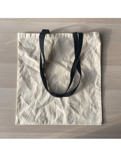 Tote Bag com personalização - rafia com alças pretas