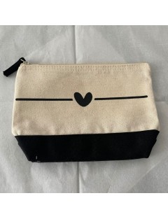 Bolsa- Bicolor (preto + bege) com fecho, com personalização