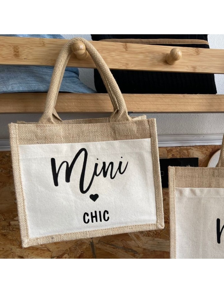 Mini Tote Bag de mão ou ombro, com personalização - (26x22cm)